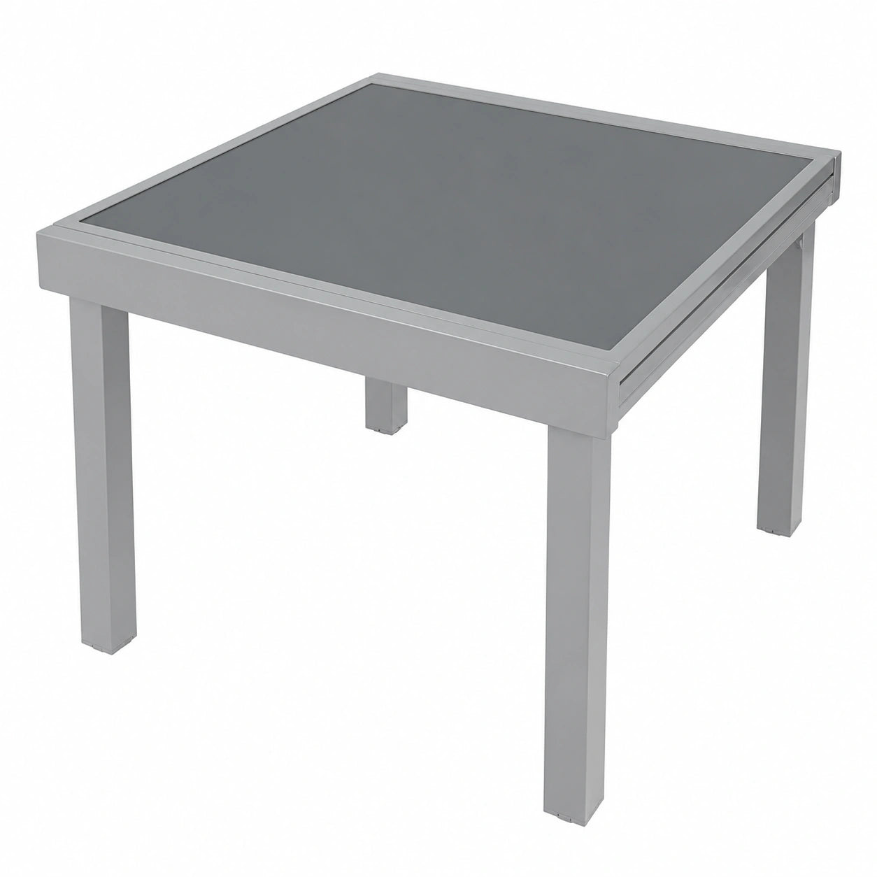 Table, extensible, coloris argenté, pour les espaces de vie