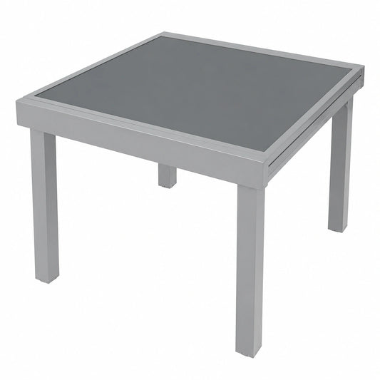 Table, extensible, coloris argenté, pour les espaces de vie